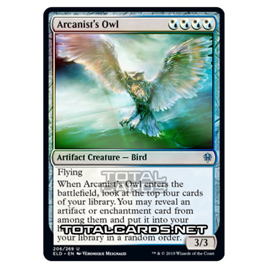 Magic The Gathering - Throne of Eldraine  - Arcanist's Owl - 206/269 (Foil)