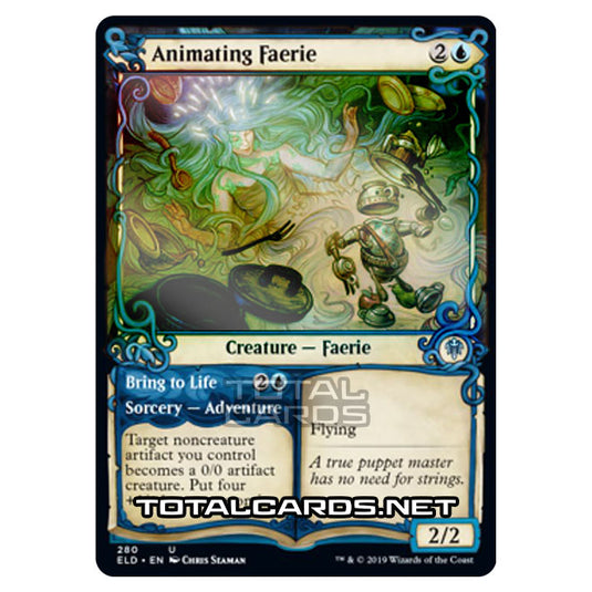 Magic The Gathering - Throne of Eldraine  - Animating Faerie // Bring to Life - 280/269 (Foil)