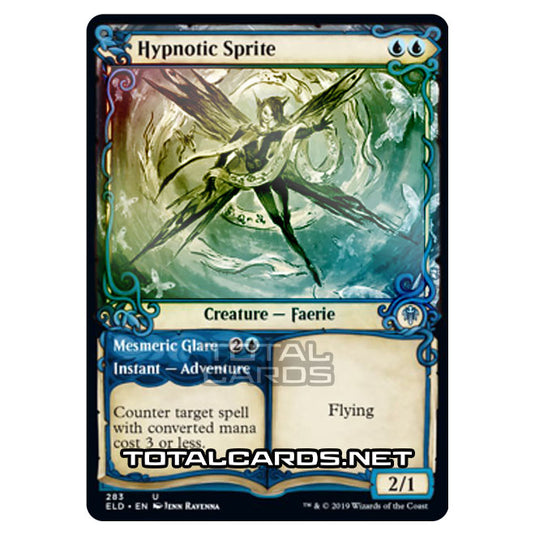 Magic The Gathering - Throne of Eldraine  - Hypnotic Sprite // Mesmeric Glare - 283/269 (Foil)