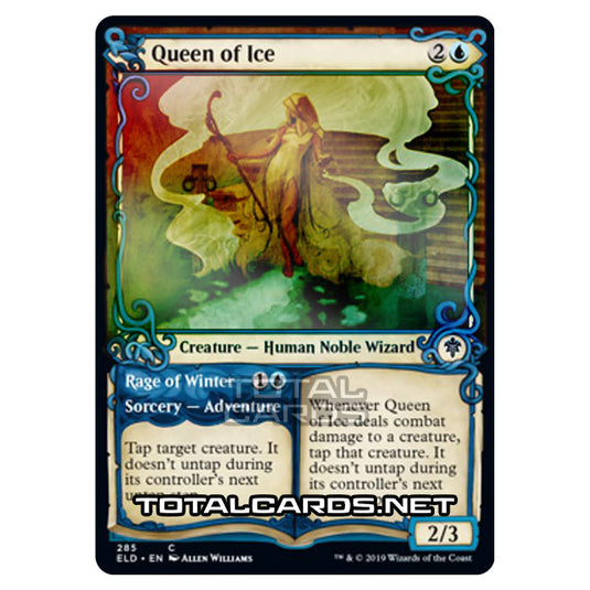 Magic The Gathering - Throne of Eldraine  - Queen of Ice // Rage of Winter - 285/269 (Foil)
