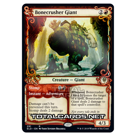 Magic The Gathering - Throne of Eldraine  - Bonecrusher Giant // Stomp - 291/269 (Foil)