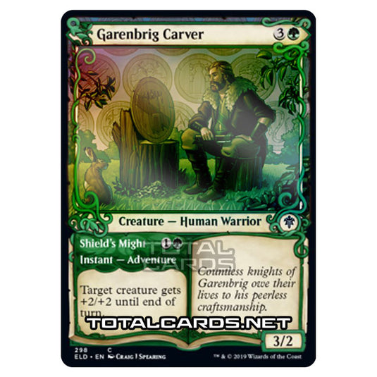 Magic The Gathering - Throne of Eldraine  - Garenbrig Carver // Shield's Might - 298/269 (Foil)