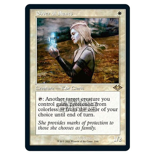 Magic The Gathering - Modern Horizons 1 - Timeshifts - Giver of Runes - 3/40 (Etched Foil)