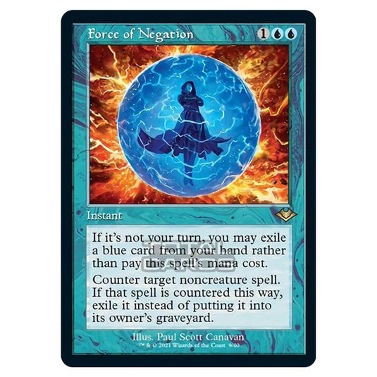 Magic The Gathering - Modern Horizons 1 - Timeshifts - Force of Negation - 9/40 (Etched Foil)