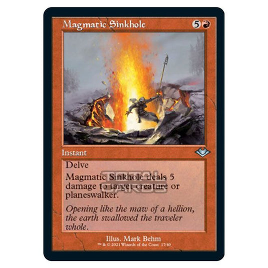 Magic The Gathering - Modern Horizons 1 - Timeshifts - Magmatic Sinkhole - 17/40 (Etched Foil)