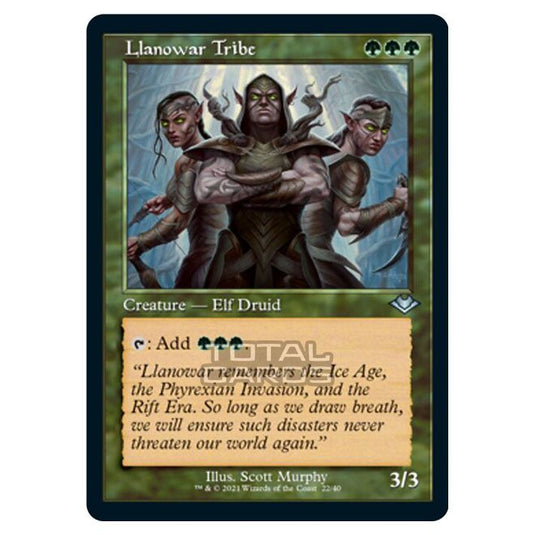 Magic The Gathering - Modern Horizons 1 - Timeshifts - Llanowar Tribe - 22/40 (Etched Foil)