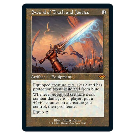Magic The Gathering - Modern Horizons 1 - Timeshifts - Sword of Truth and Justice - 32/40 (Etched Foil)