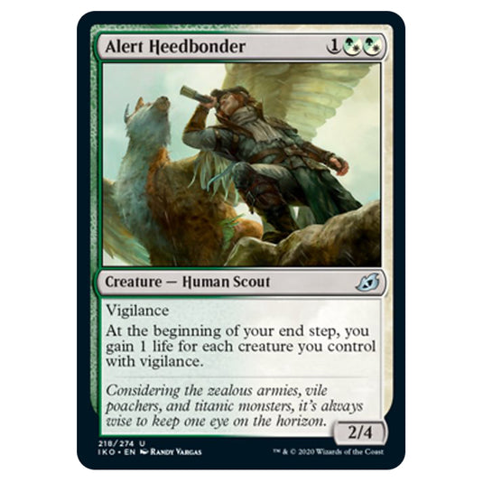 Magic The Gathering - Ikoria Lair of Behemoths - Alert Heedbonder - 218/274