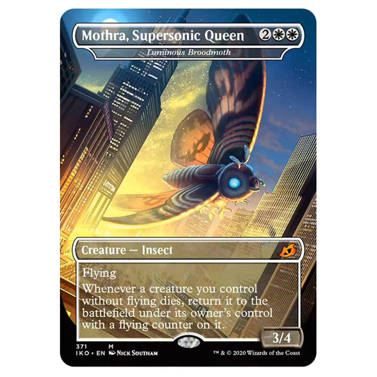 Magic The Gathering - Ikoria Lair of Behemoths - Mothra, Supersonic Queen - Luminous Broodmoth - 371/274