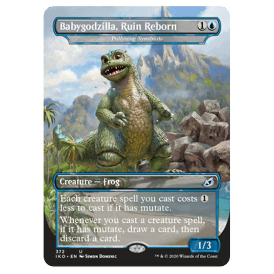 Magic The Gathering - Ikoria Lair of Behemoths - Babygodzilla, Ruin Reborn - Pollywog Symbiote - 372/274