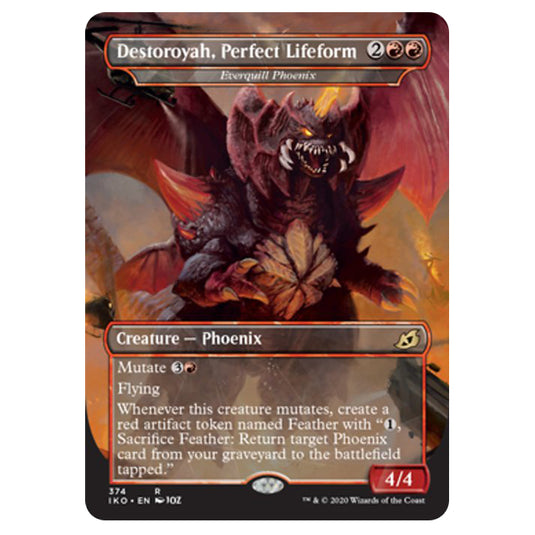 Magic The Gathering - Ikoria Lair of Behemoths - Destoroyah, Perfect Lifeform - Everquill Phoenix - 374/274