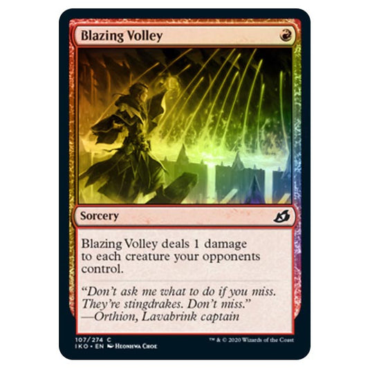 Magic The Gathering - Ikoria Lair of Behemoths - Blazing Volley - 107/274 (Foil)