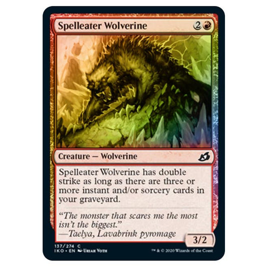 Magic The Gathering - Ikoria Lair of Behemoths - Spelleater Wolverine - 137/274 (Foil)