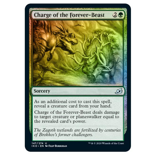 Magic The Gathering - Ikoria Lair of Behemoths - Charge of the Forever-Beast - 147/274 (Foil)