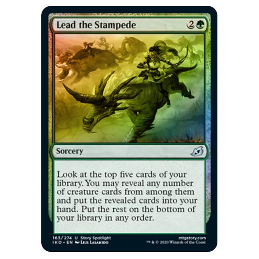 Magic The Gathering - Ikoria Lair of Behemoths - Lead the Stampede - 163/274 (Foil)