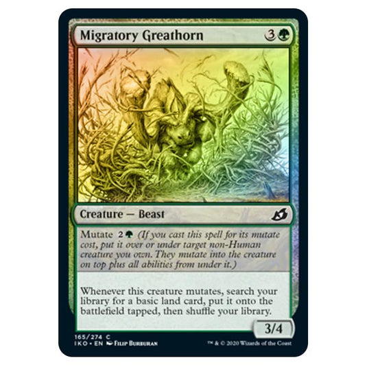 Magic The Gathering - Ikoria Lair of Behemoths - Migratory Greathorn - 165/274 (Foil)