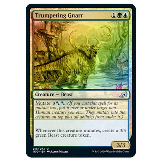 Magic The Gathering - Ikoria Lair of Behemoths - Trumpeting Gnarr - 213/274 (Foil)