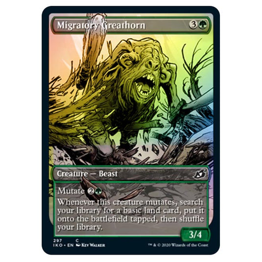 Magic The Gathering - Ikoria Lair of Behemoths - Migratory Greathorn - 297/274 (Foil)