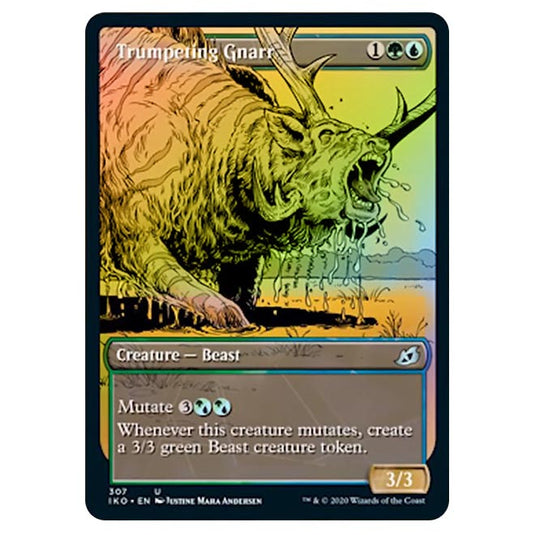 Magic The Gathering - Ikoria Lair of Behemoths - Trumpeting Gnarr - 307/274 (Foil)