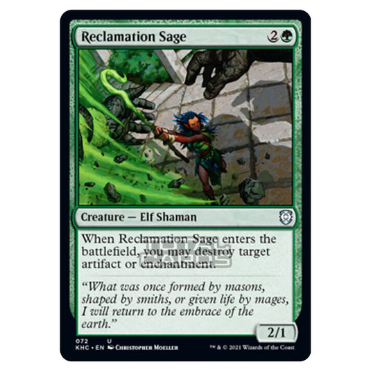 Magic The Gathering - Kaldheim Commander - Reclamation Sage - 72/119