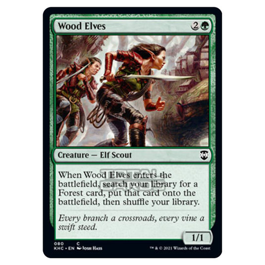 Magic The Gathering - Kaldheim Commander - Wood Elves - 80/119