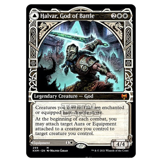 Magic The Gathering - Kaldheim - Halvar, God of Battle // Sword of the Realms - 299/285