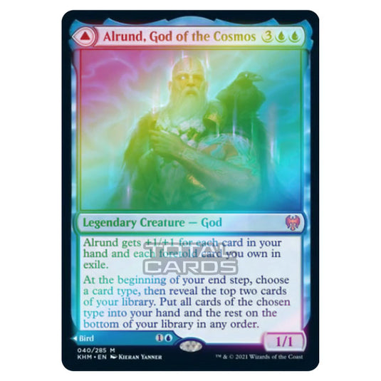 Magic The Gathering - Kaldheim - Alrund, God of the Cosmos // Hakka, Whispering Raven - 40/285 (Foil)