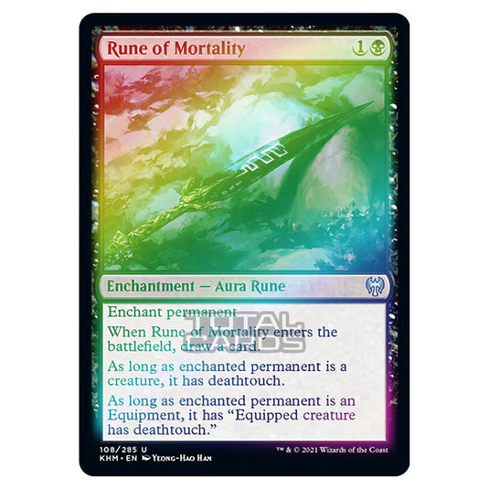 Magic The Gathering - Kaldheim - Rune of Mortality - 108/285 (Foil) Magic The Gathering - Kaldheim - Rune of Mortality - 108/285 (Foil)