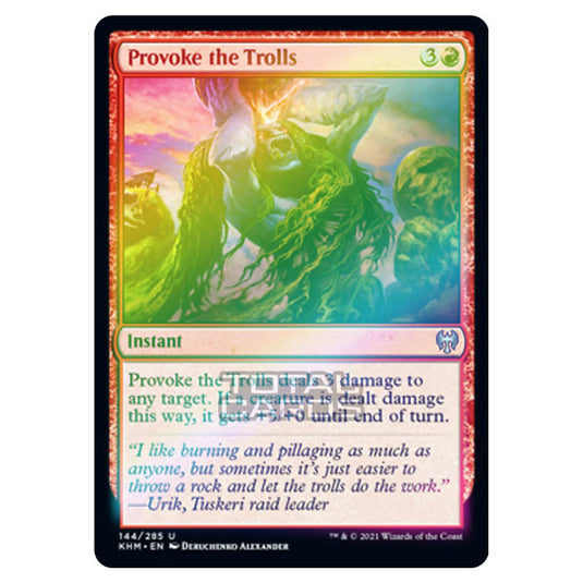 Magic The Gathering - Kaldheim - Provoke the Trolls - 144/285 (Foil)