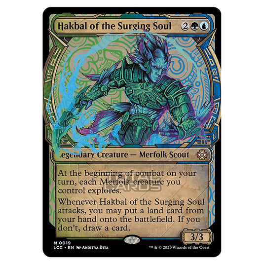 Magic The Gathering - The Lost Caverns of Ixalan - Commander - Hakbal of the Surging Soul (Showcase Card) - 0019