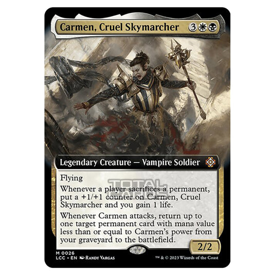 Magic The Gathering - The Lost Caverns of Ixalan - Commander - Carmen, Cruel Skymarcher (Extended Art Card) - 0026