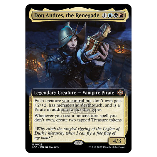 Magic The Gathering - The Lost Caverns of Ixalan - Commander - Don Andres, the Renegade (Extended Art Card) - 0028