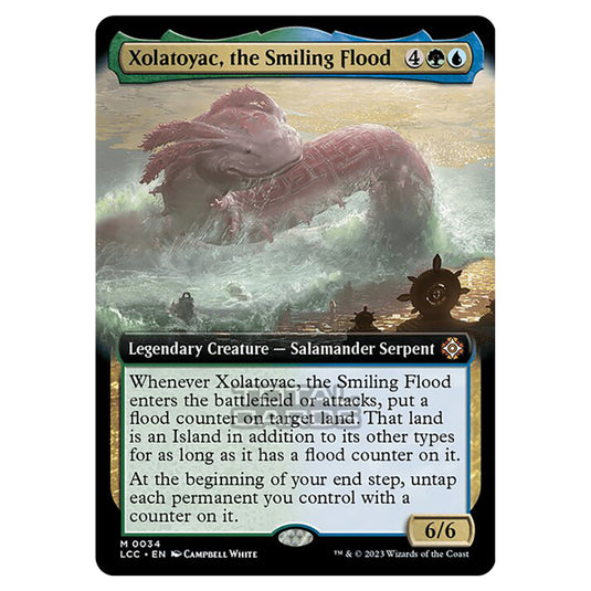 Magic The Gathering - The Lost Caverns of Ixalan - Commander - Xolatoyac, the Smiling Flood (Extended Art Card) - 0034