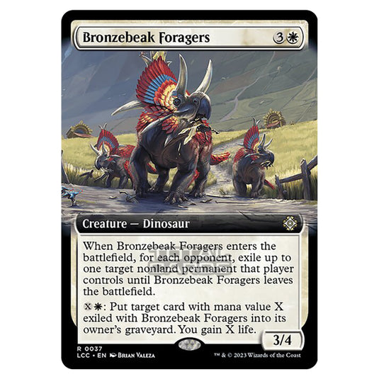 Magic The Gathering - The Lost Caverns of Ixalan - Commander - Bronzebeak Foragers (Extended Art Card) - 0037