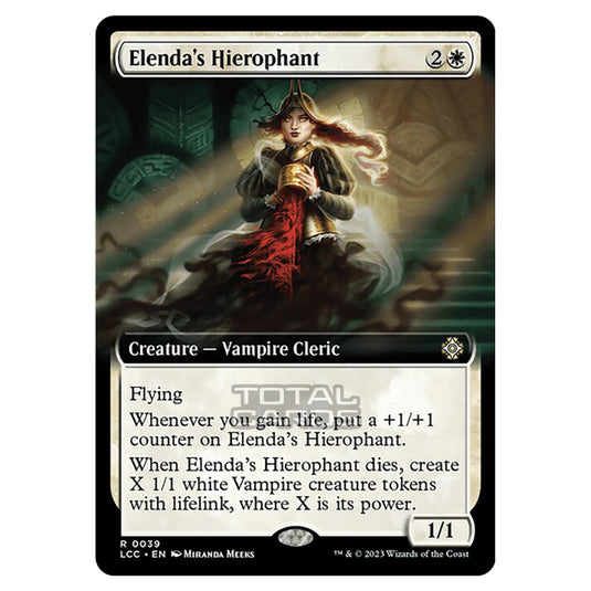 Magic The Gathering - The Lost Caverns of Ixalan - Commander - Elenda's Hierophant (Extended Art Card) - 0039