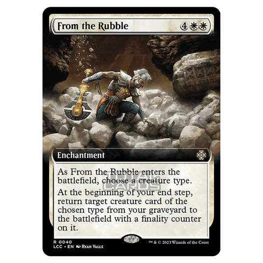 Magic The Gathering - The Lost Caverns of Ixalan - Commander - From the Rubble (Extended Art Card) - 0040