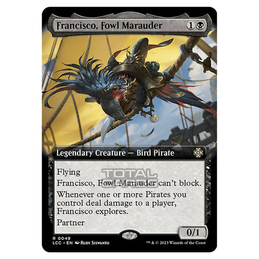 Magic The Gathering - The Lost Caverns of Ixalan - Commander - Francisco, Fowl Marauder (Extended Art Card) - 0049