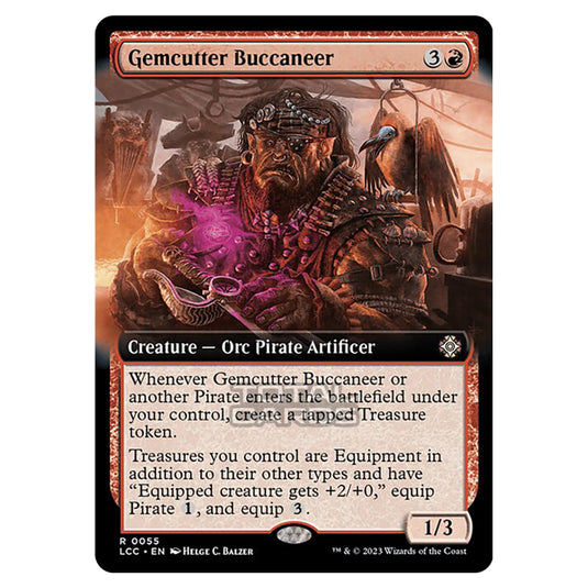 Magic The Gathering - The Lost Caverns of Ixalan - Commander - Gemcutter Buccaneer (Extended Art Card) - 0055