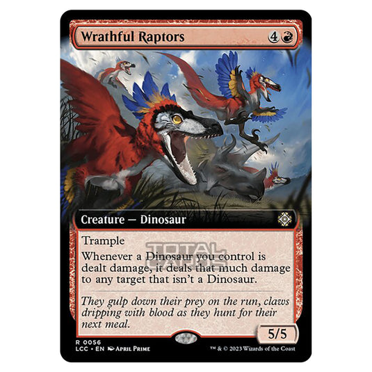 Magic The Gathering - The Lost Caverns of Ixalan - Commander - Wrathful Raptors (Extended Art Card) - 0056