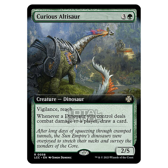 Magic The Gathering - The Lost Caverns of Ixalan - Commander - Curious Altisaur (Extended Art Card) - 0058