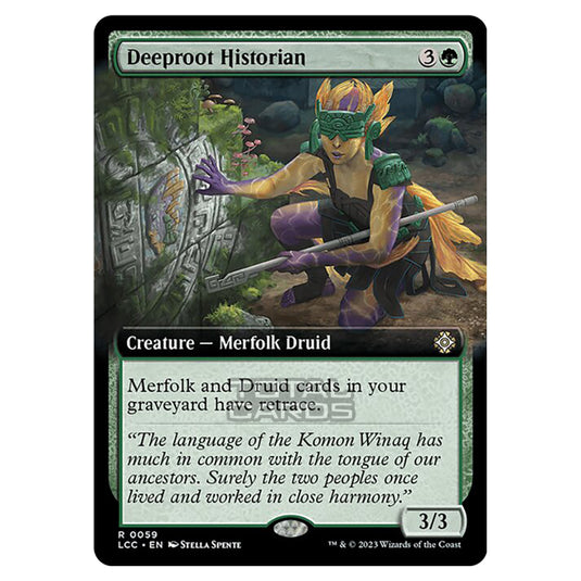 Magic The Gathering - The Lost Caverns of Ixalan - Commander - Deeproot Historian (Extended Art Card) - 0059