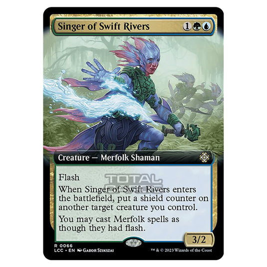 Magic The Gathering - The Lost Caverns of Ixalan - Commander - Singer of Swift Rivers (Extended Art Card) - 0066