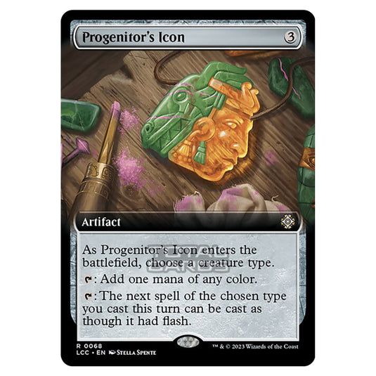 Magic The Gathering - The Lost Caverns of Ixalan - Commander - Progenitor's Icon (Extended Art Card) - 0068