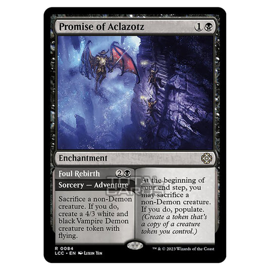 Magic The Gathering - The Lost Caverns of Ixalan - Commander - Promise of Aclazotz // Foul Rebirth - 0084