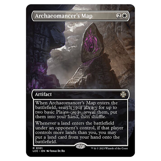 Magic The Gathering - The Lost Caverns of Ixalan - Commander - Archaeomancer's Map (Borderless Box Topper Card) - 0101