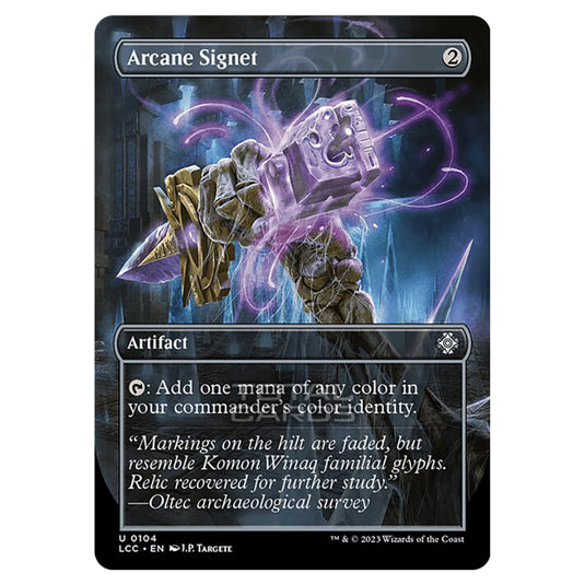 Magic The Gathering - The Lost Caverns of Ixalan - Commander - Arcane Signet (Borderless Box Topper Card) - 0104