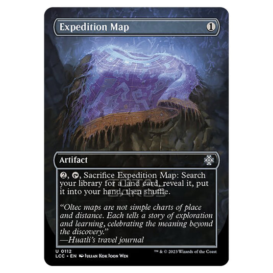 Magic The Gathering - The Lost Caverns of Ixalan - Commander - Expedition Map (Borderless Box Topper Card) - 0112