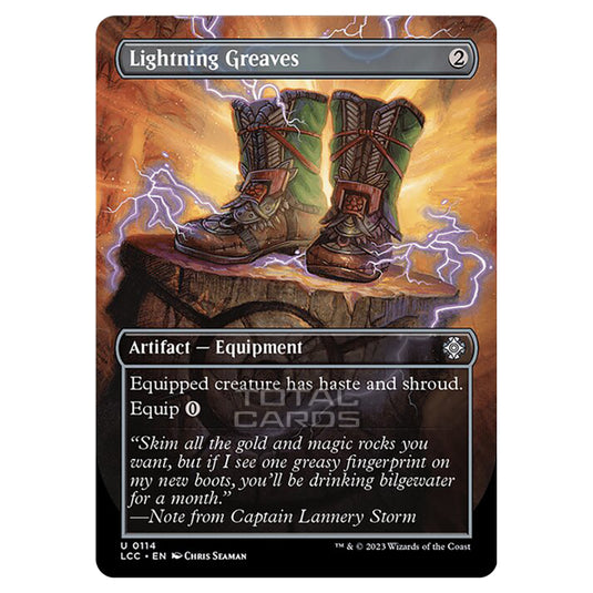 Magic The Gathering - The Lost Caverns of Ixalan - Commander - Lightning Greaves (Borderless Box Topper Card) - 0114