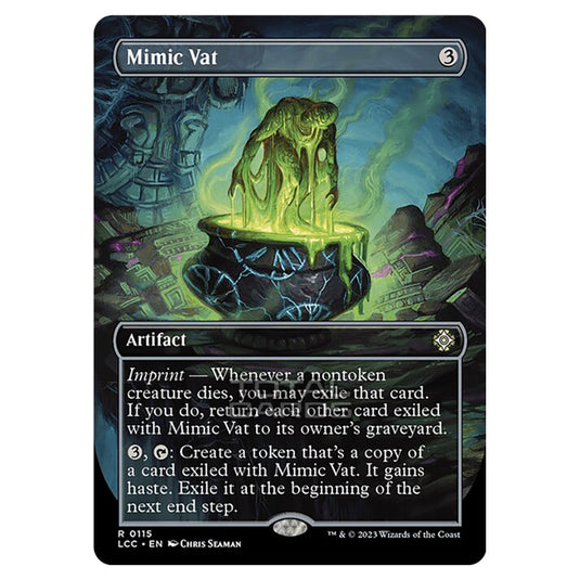 Magic The Gathering - The Lost Caverns of Ixalan - Commander - Mimic Vat (Borderless Box Topper Card) - 0115