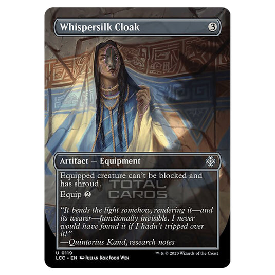 Magic The Gathering - The Lost Caverns of Ixalan - Commander - Whispersilk Cloak (Borderless Box Topper Card) - 0119